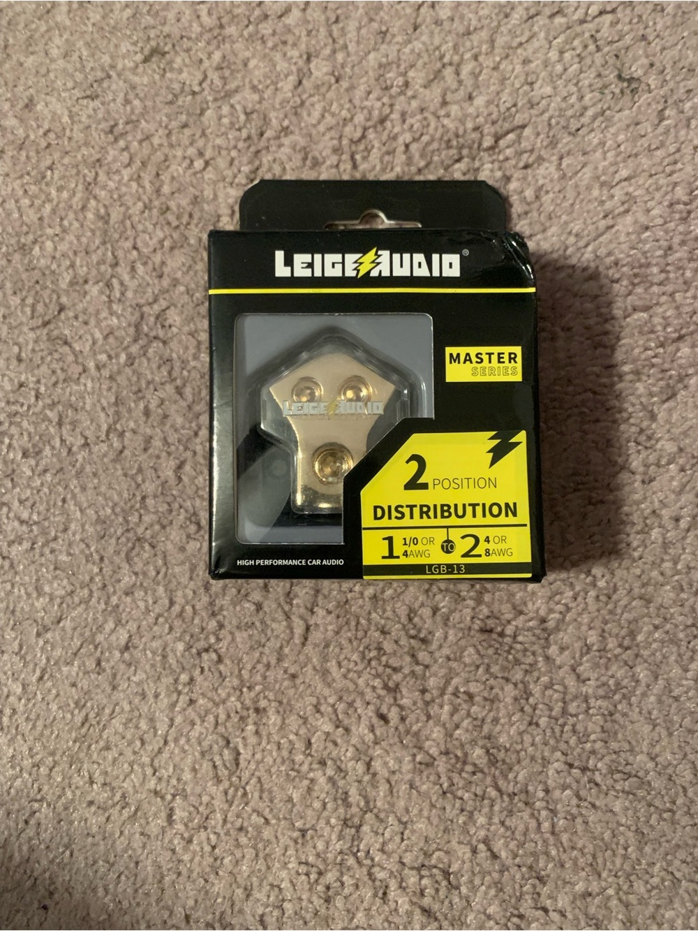 LEIGESAUDIO 0/2/4 Gauge in 4/8 Gauge Out 2 Way Amp Copper Power Distribution Blo